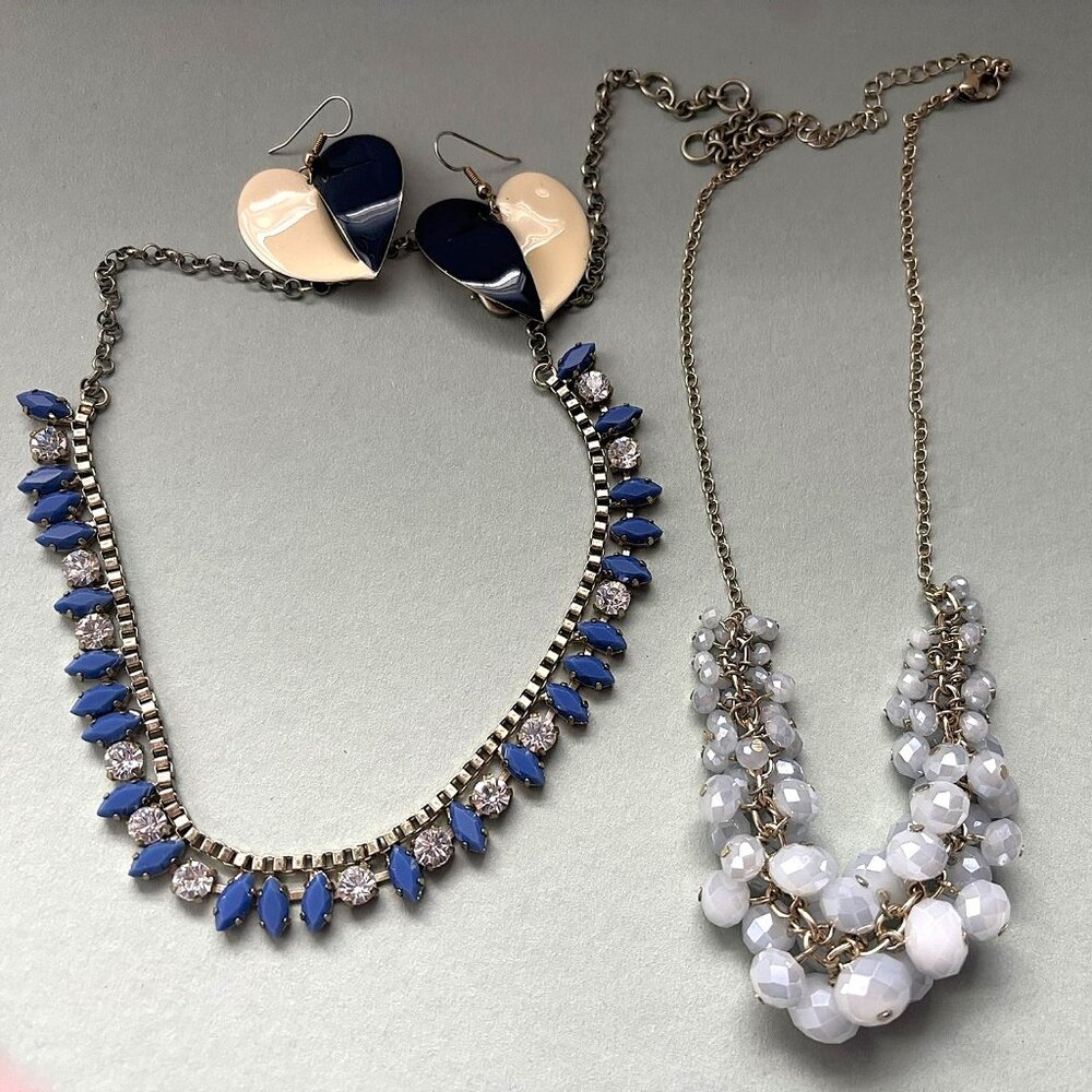 Retro Jewelry Bundle – 2 Statement Necklaces + Earrings | J.Crew